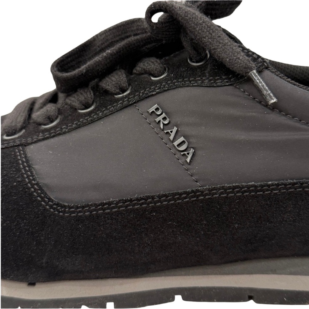 Prada Black Nylon & Suede Sneakers – Men’s Size 11